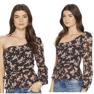 *SALE* FOR LOVE & LEMONS "Theo" Floral Silk Top XS